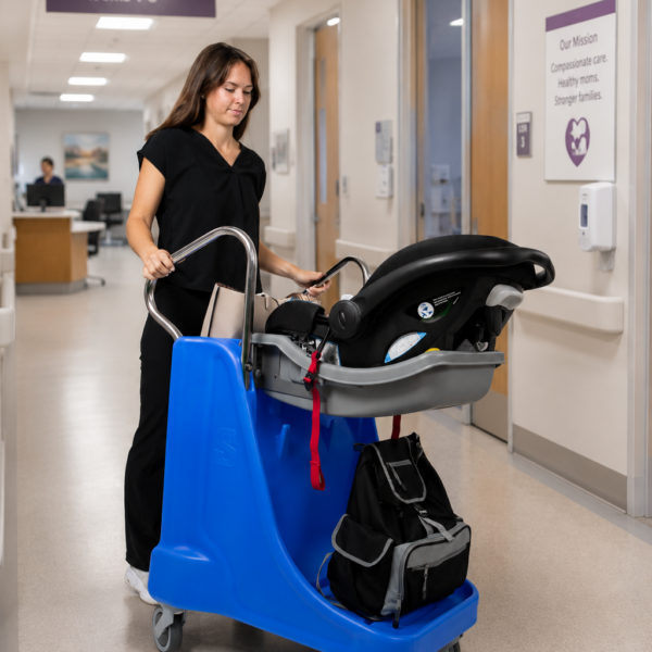Mom with Stork Mini Infant Transport